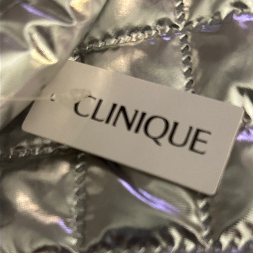 Clinique Metallic Silver Quilted Tote - Picture 2 of 7